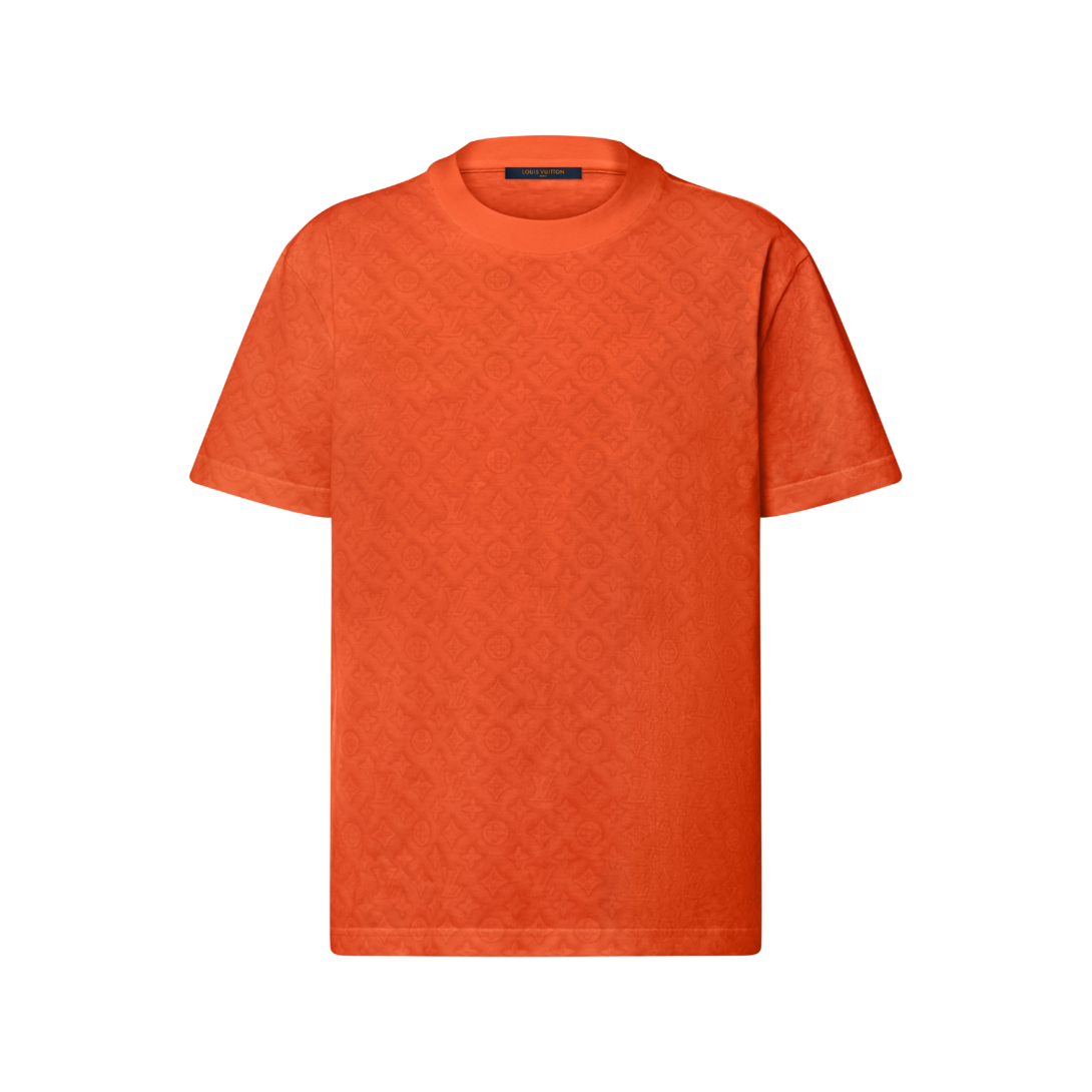 本物Louis Vuitton オレンジ Tシャツ ◇オレンジ◇ルイヴィトン スーパーコピー Tシャツ 鮮やかな ロゴ